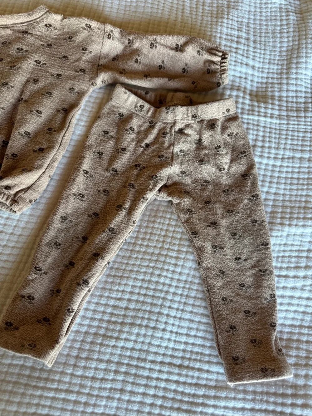 Rylee + Cru Kids Cozy Two-Piece Set in Light pink beige